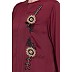 Designer Nida abaya with handwork- Maroon